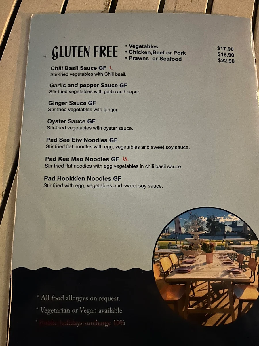 Menu, The Icon Thai Restaurant