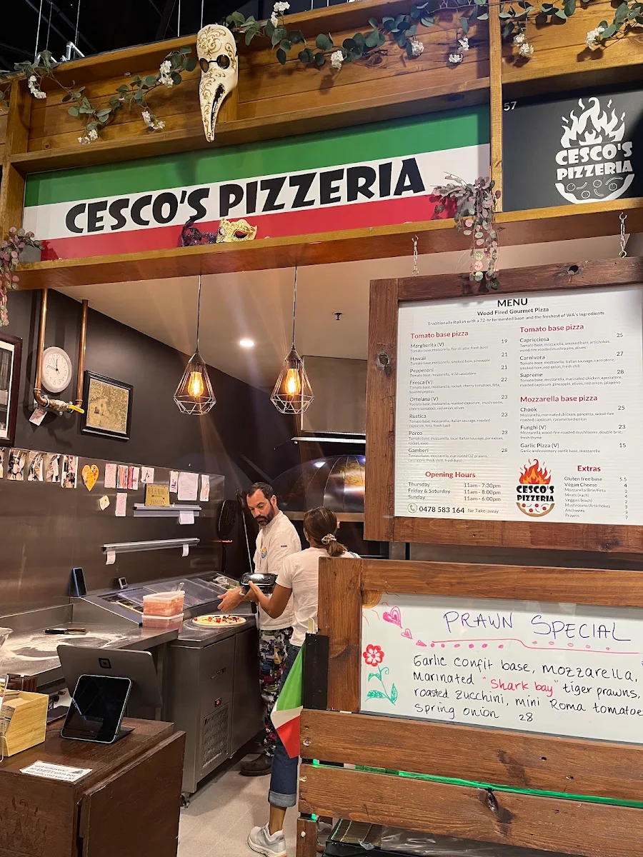 Menu, Cesco's Pizzeria