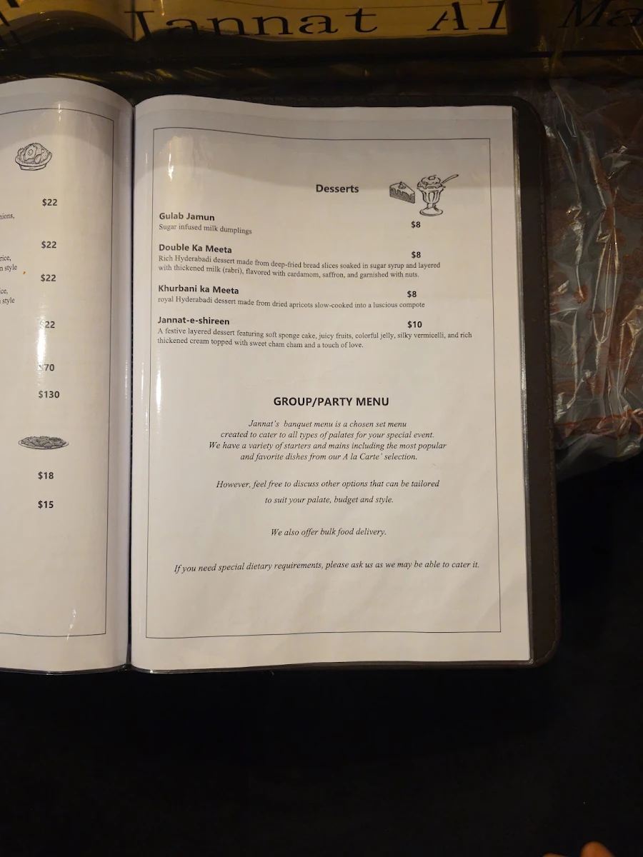 Menu, Jannat Al Mandi Restaurant & Broaster Chicken Coburg