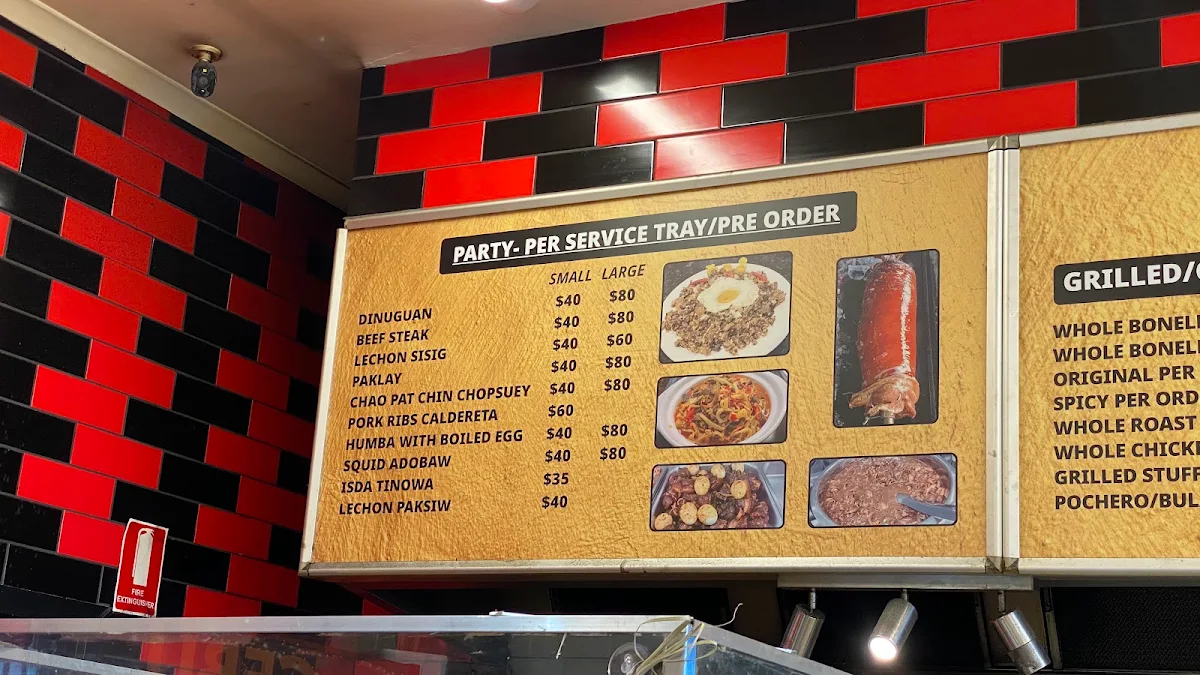 Menu, Cebu Charcoal Lechon Belly Main Branch Sunshine North Victoria