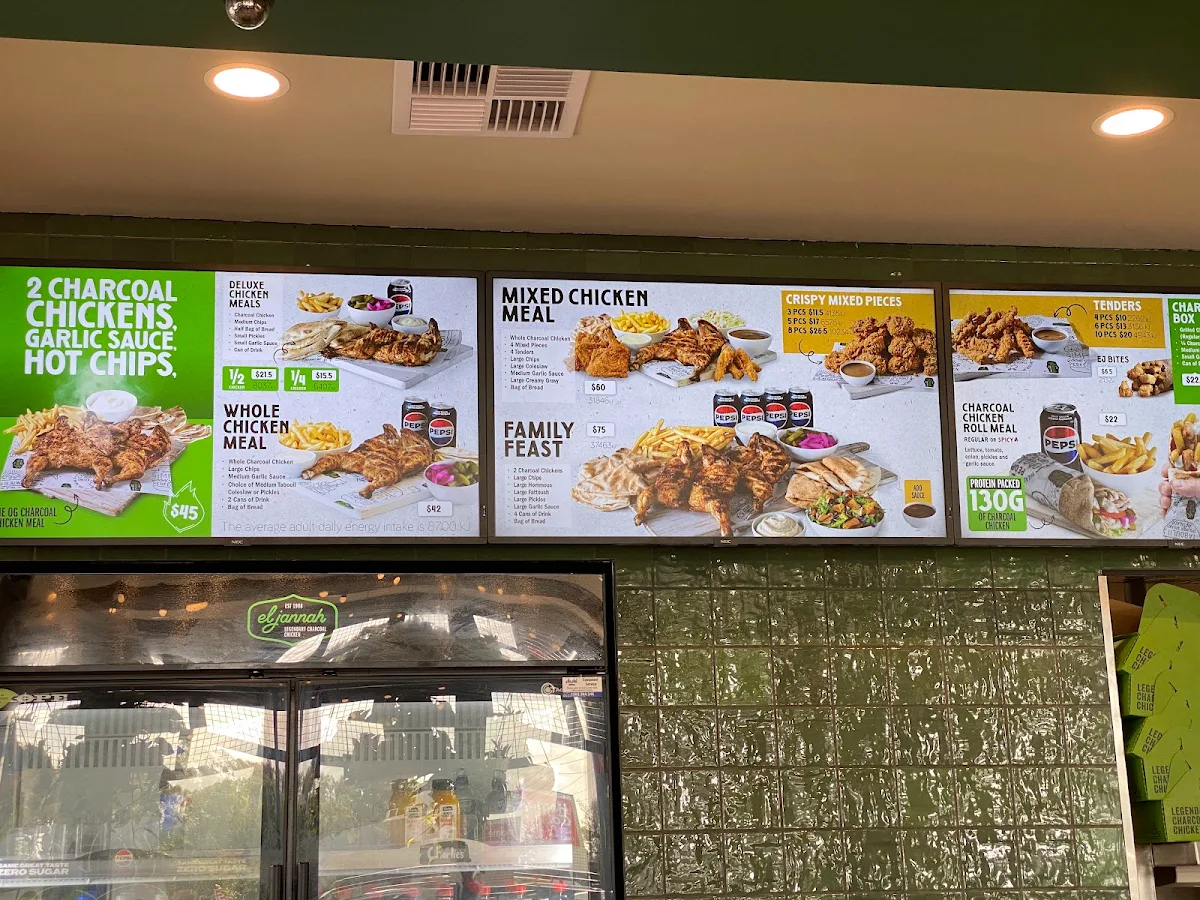 Menu, El Jannah Chicken Braybrook