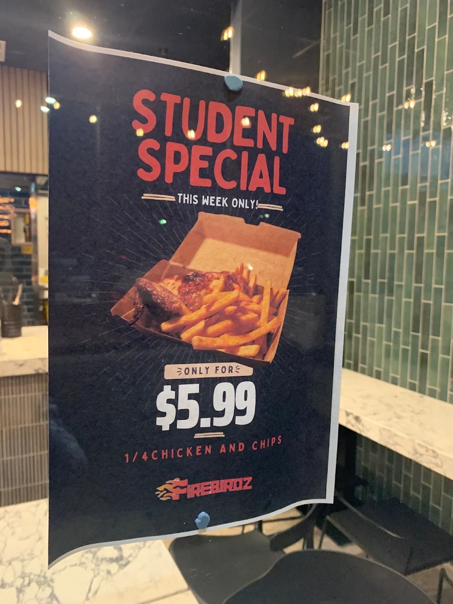 Menu, Firebirdz