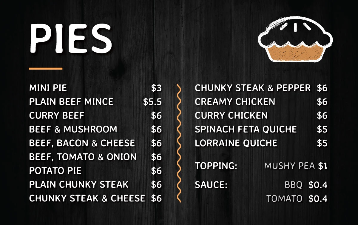 Menu, Ann Bakery & Coffee