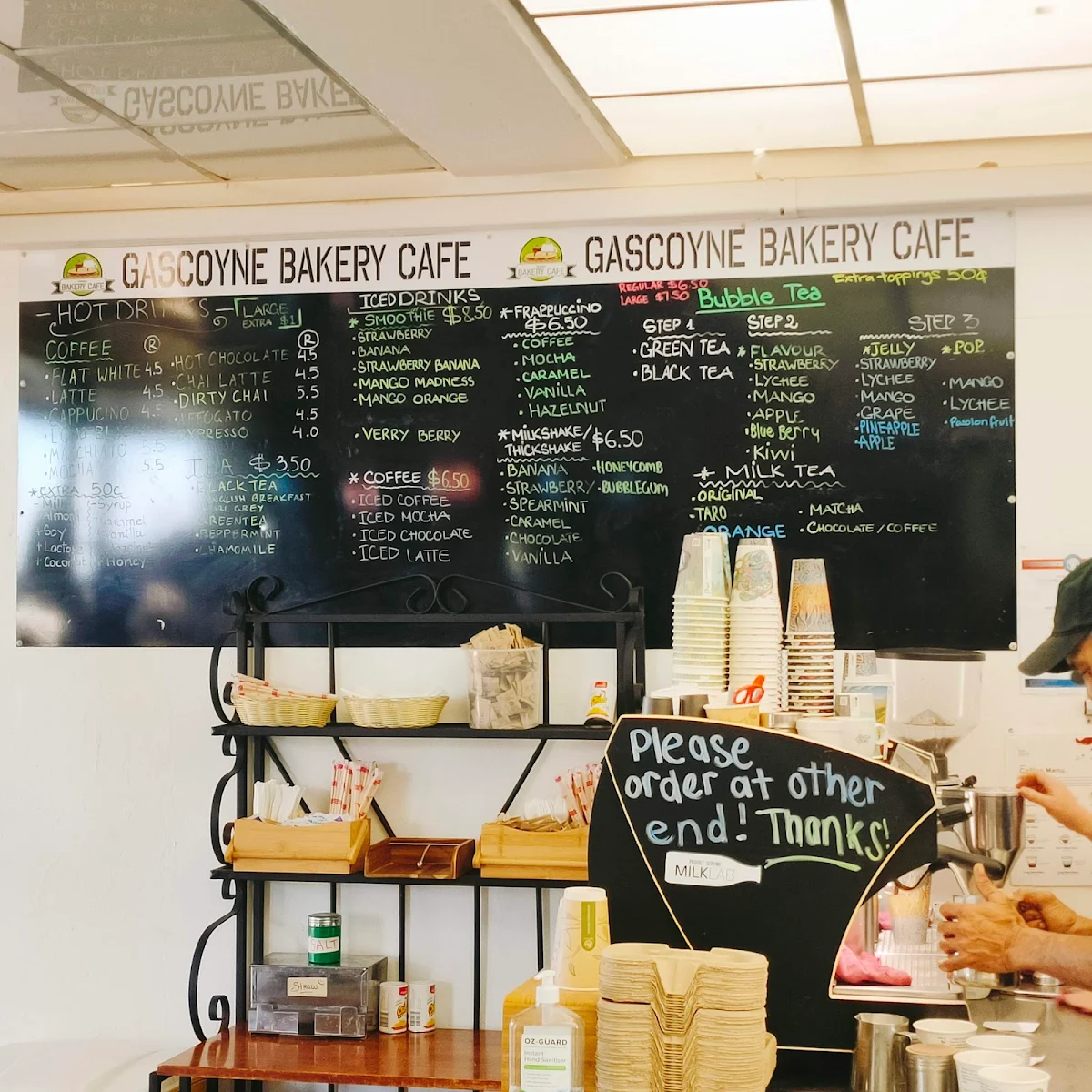 Menu, Gascoyne Bakery Cafe