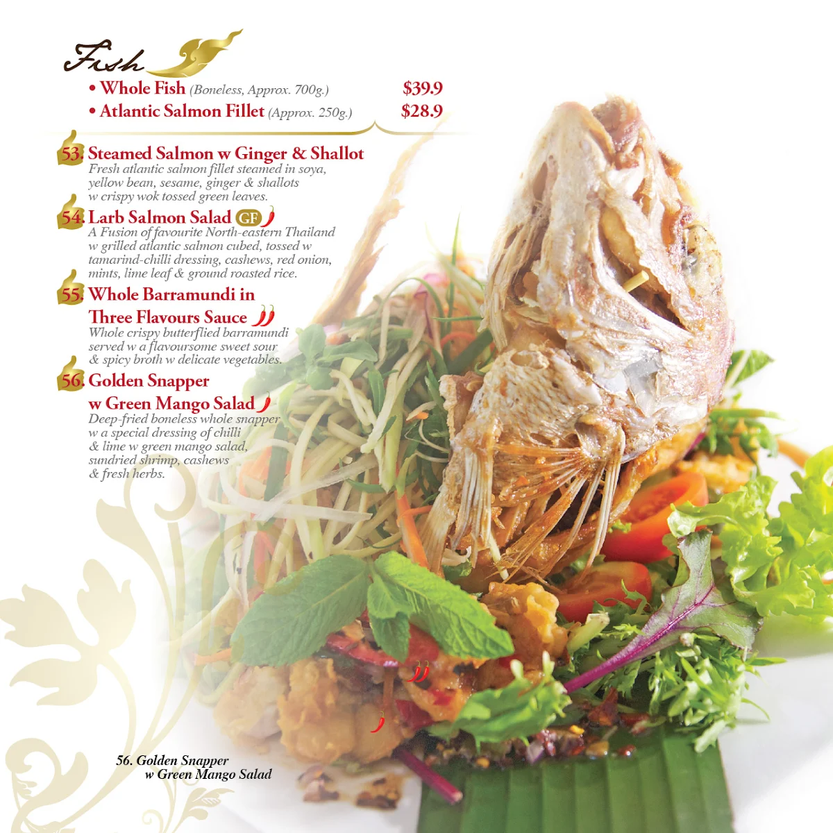 Menu, The SEAT Restaurant