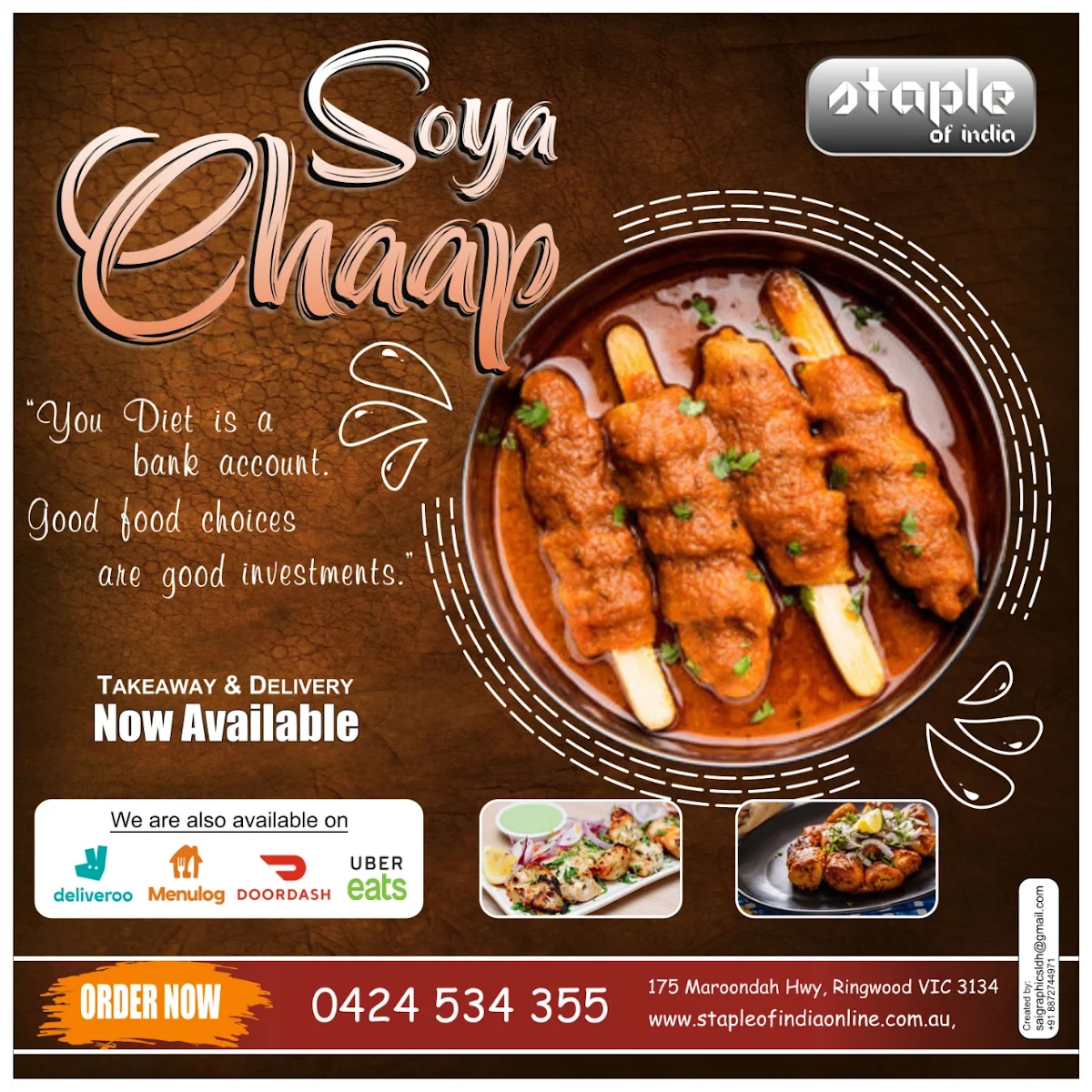 Menu, Staple of India