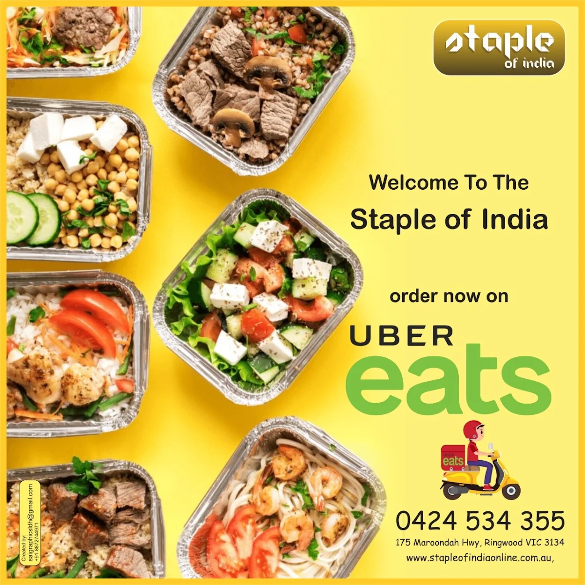 Menu, Staple of India