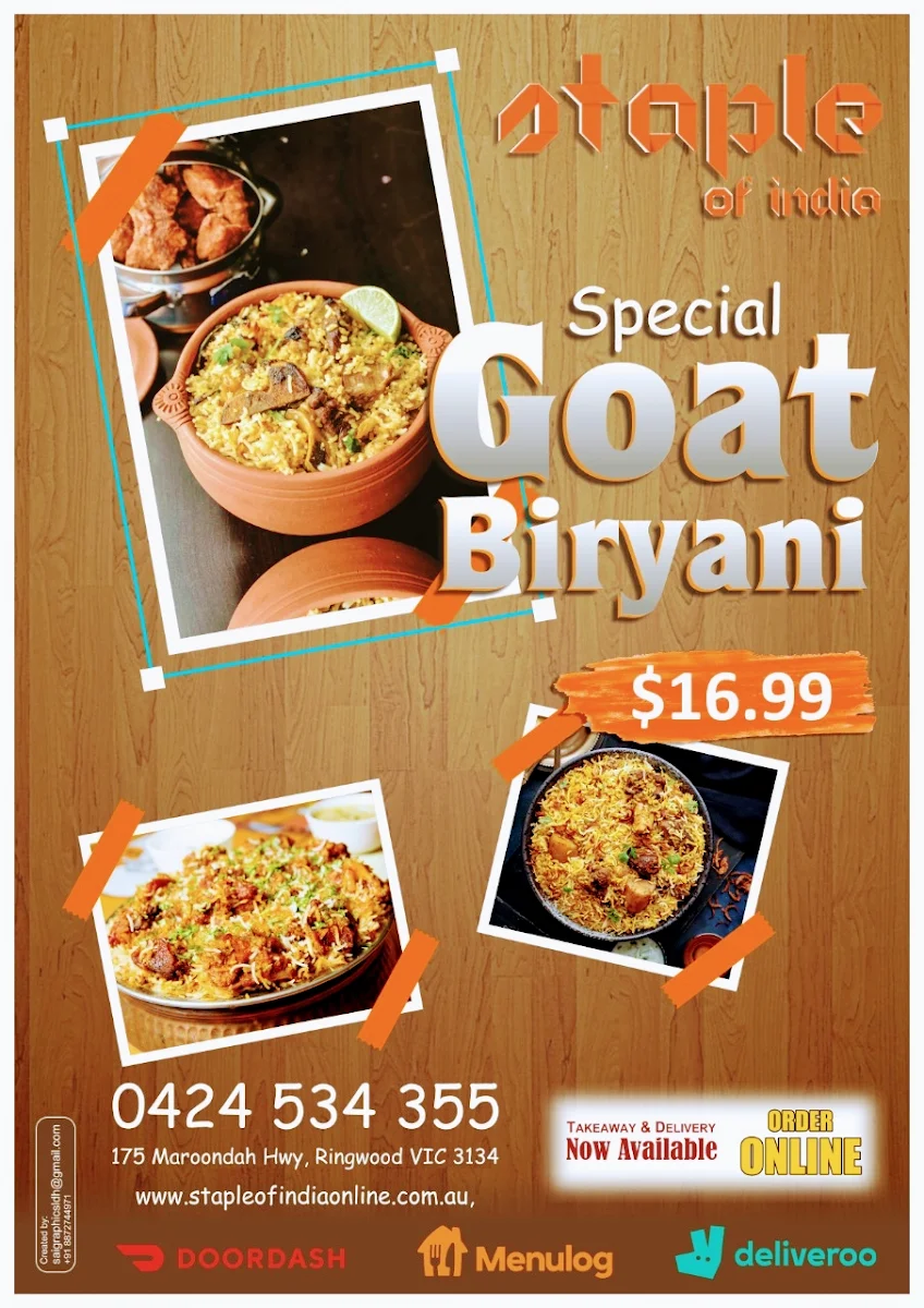Menu, Staple of India