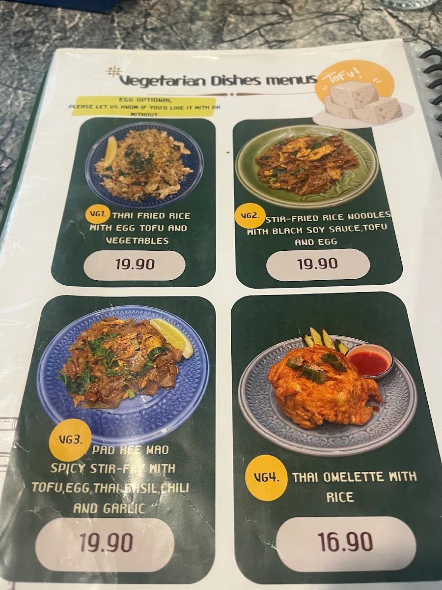 Menu, Pinto Thai Food ปิ่นโตเดลิเวอรี่