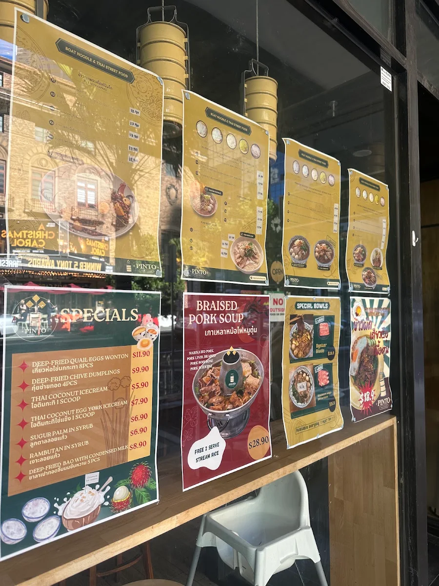 Menu, Pinto Thai Food ปิ่นโตเดลิเวอรี่