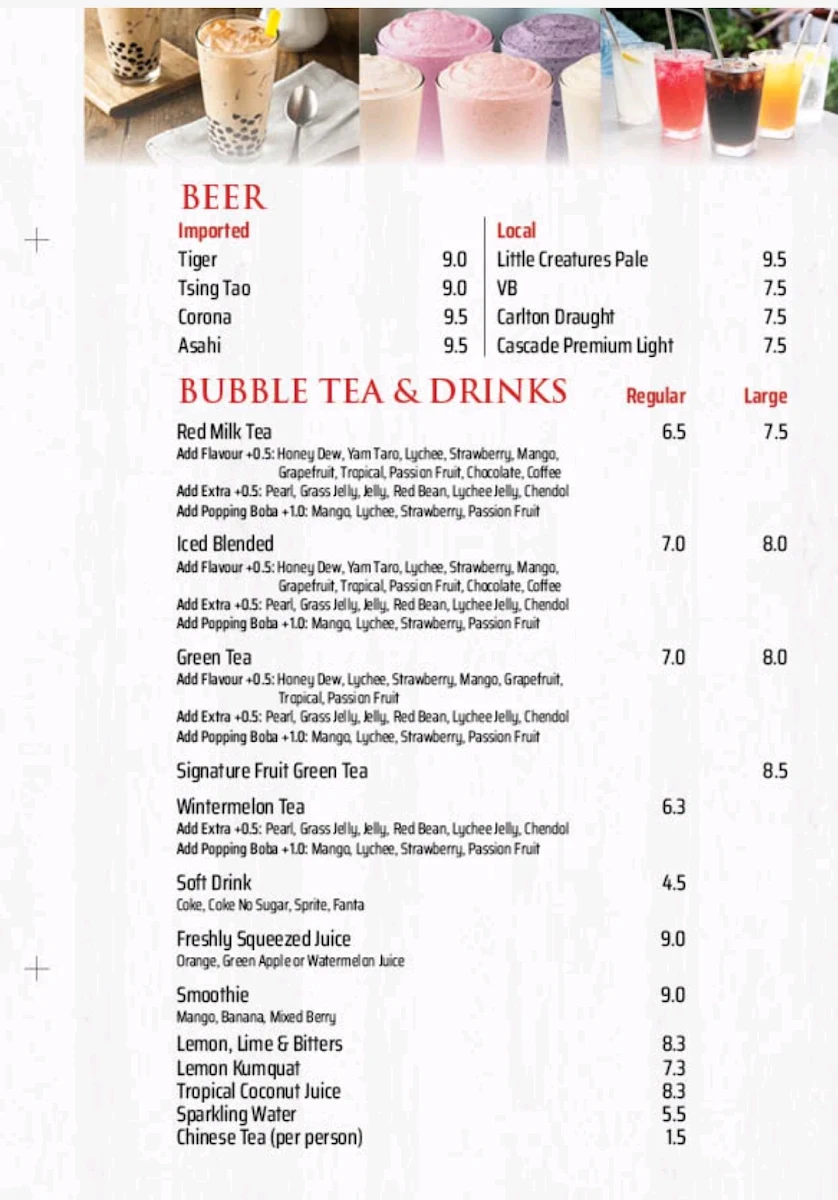Menu, Chef Lagenda Aintree
