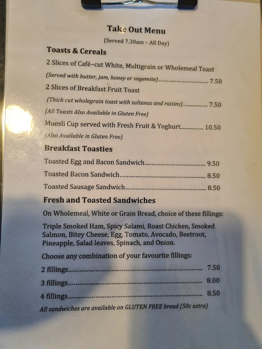 Menu, BLOODY GOOD COFFEE