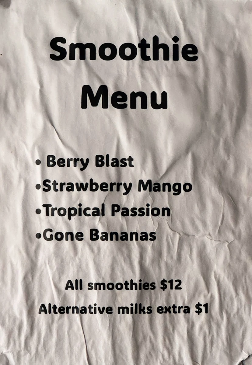 Menu, BLOODY GOOD COFFEE
