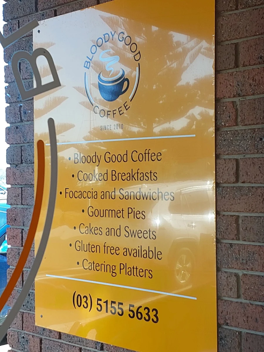 Menu, BLOODY GOOD COFFEE