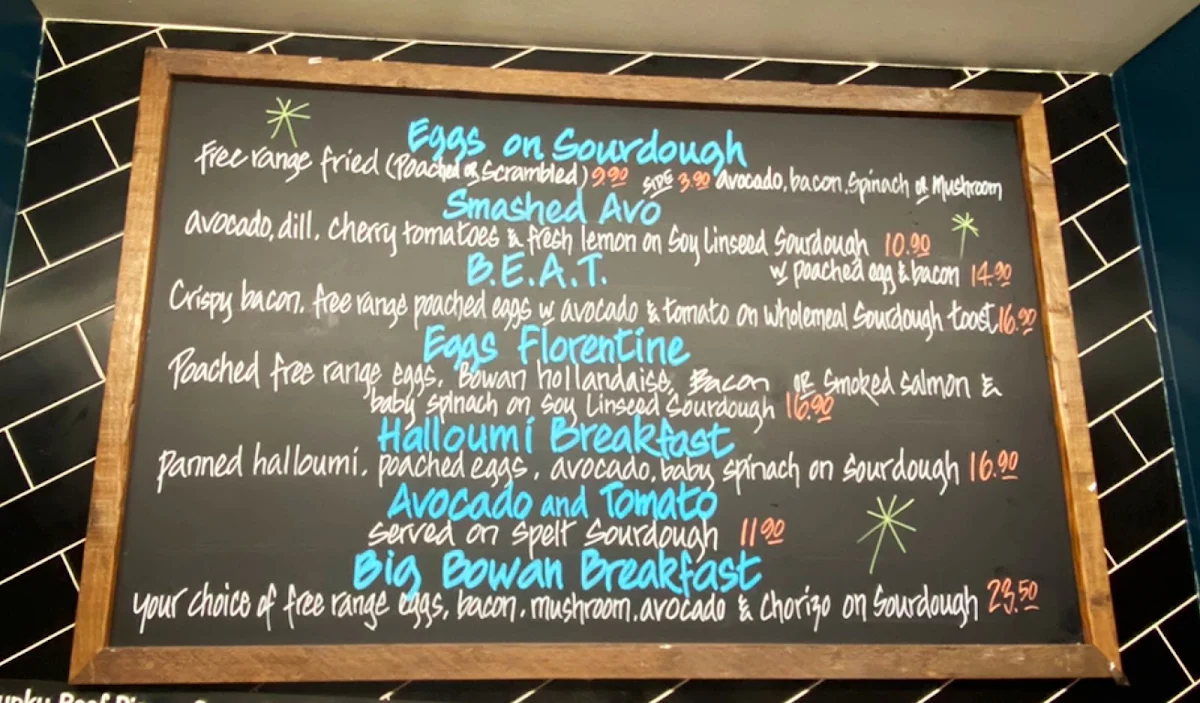 Menu, Bowan Isla
