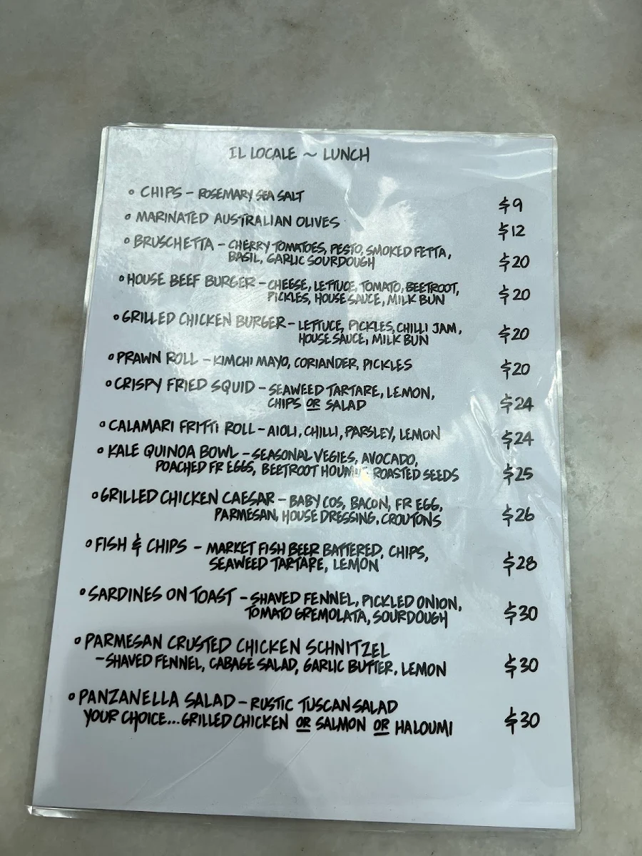 Menu, Il Locale