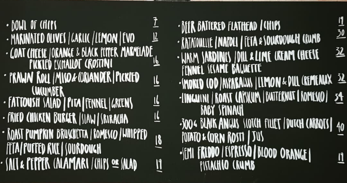 Menu, Il Locale