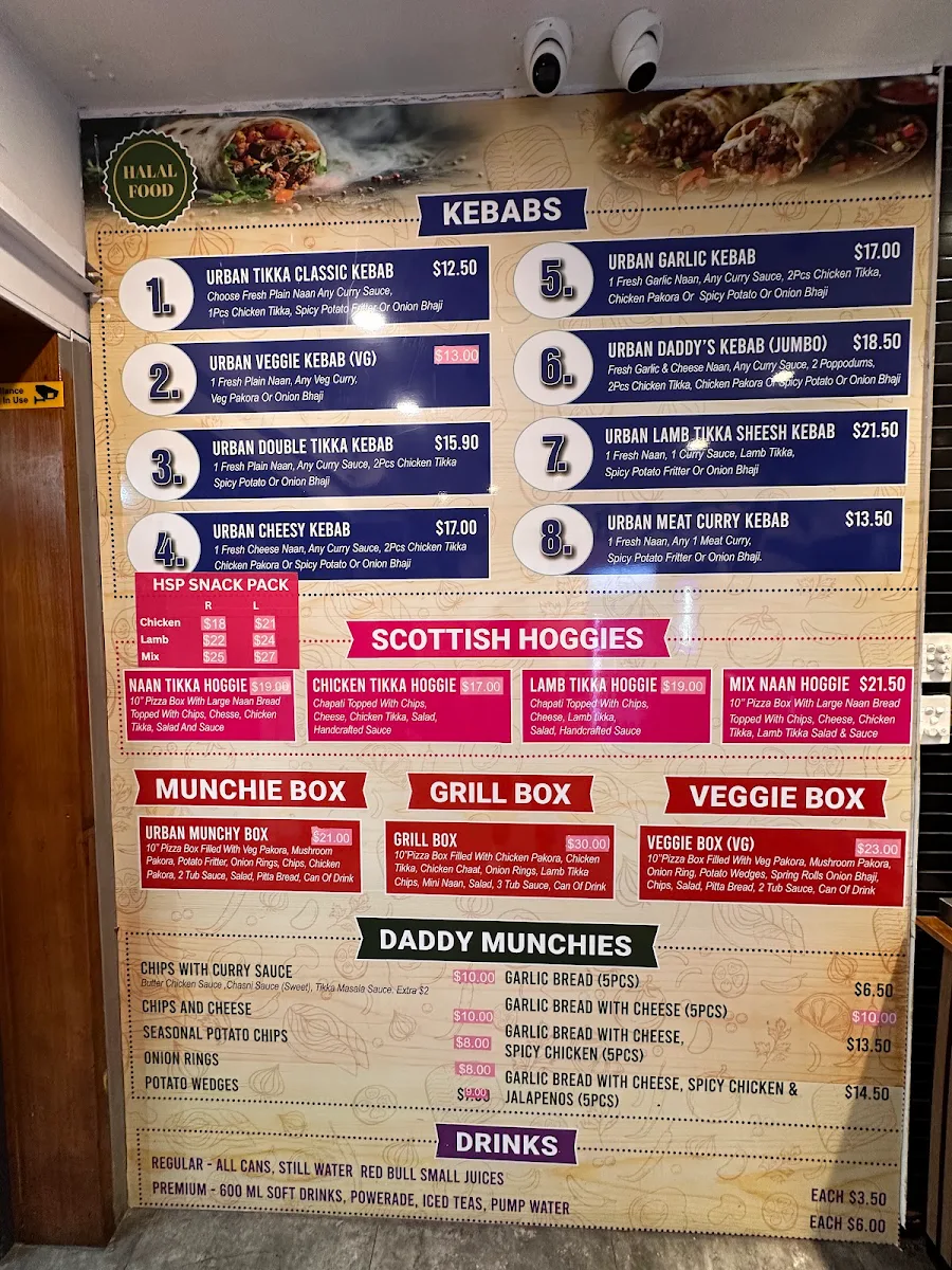 Menu, Urban Daddy Fusion Feast