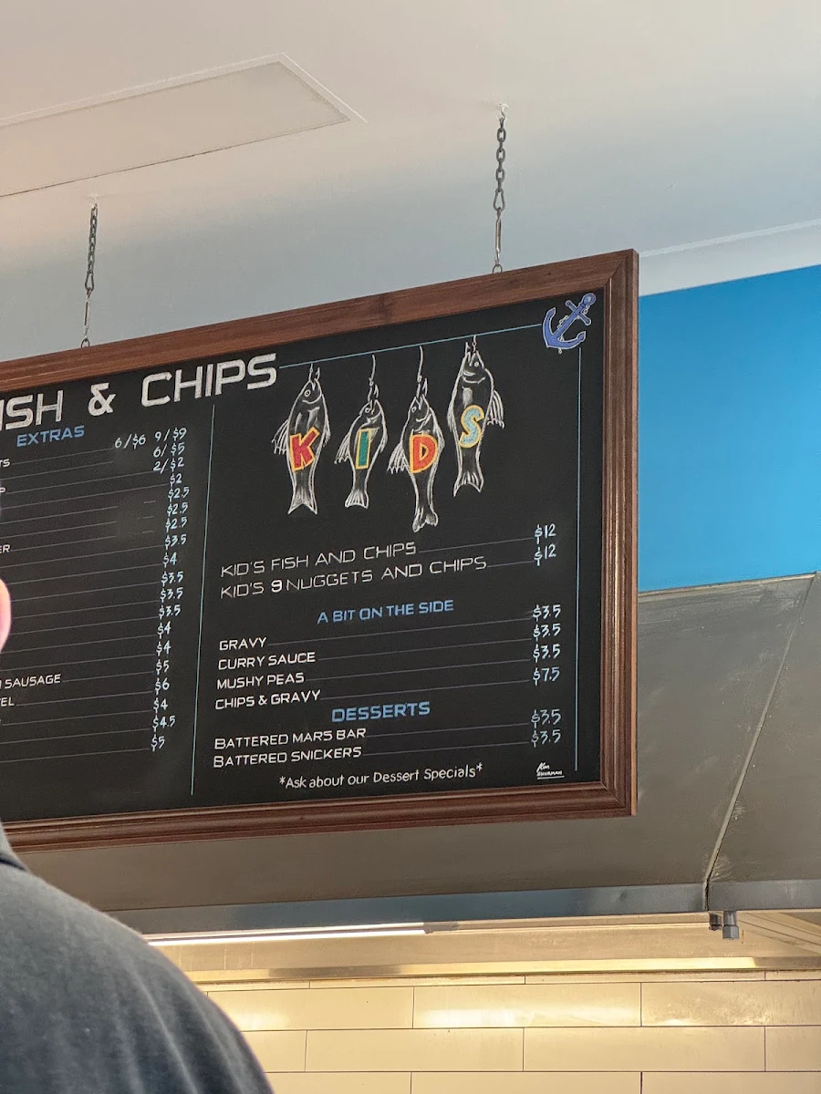 Menu, Baldivis Square Fish & Chips