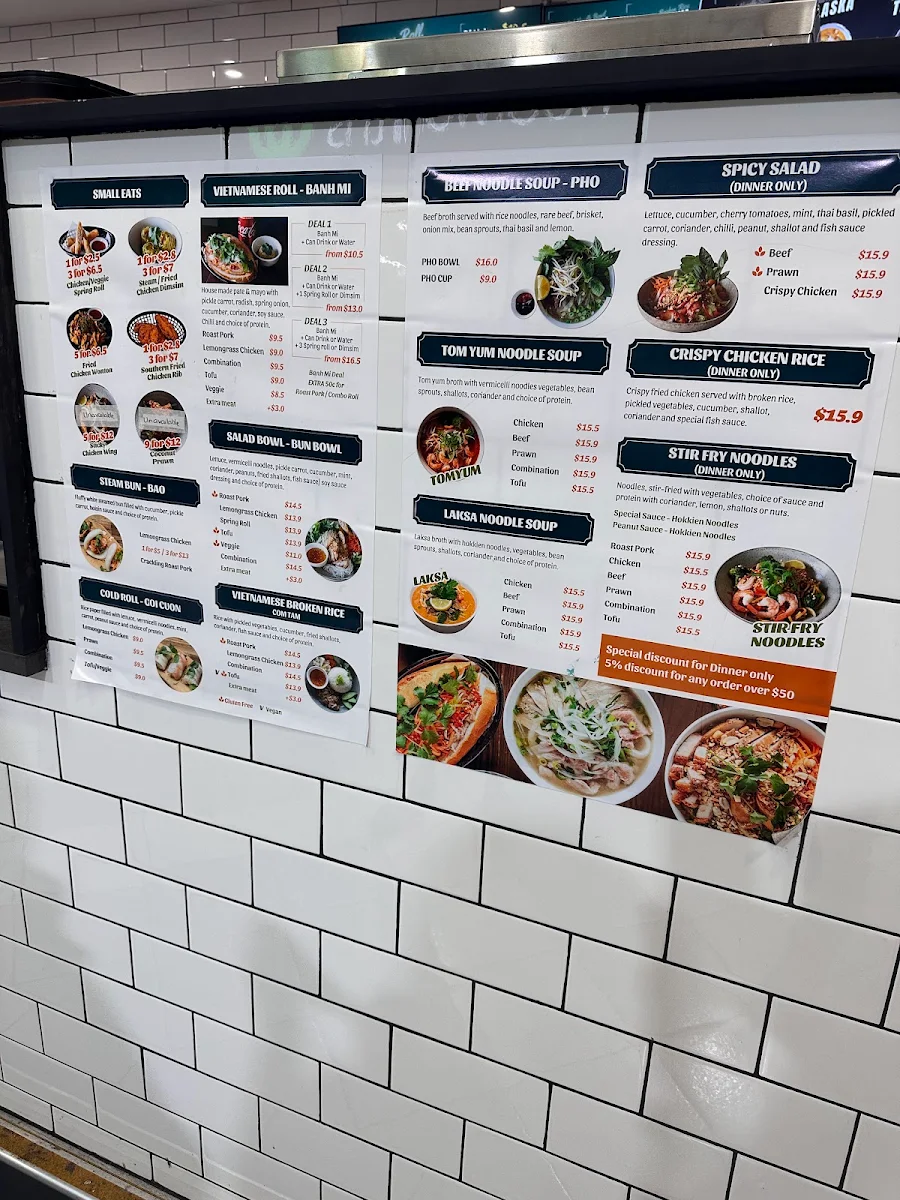 Menu, Little Viet Foodie Parabanks