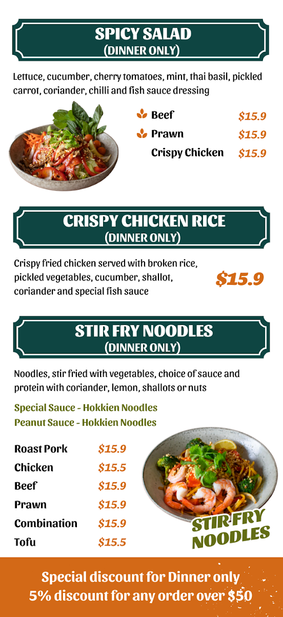 Menu, Little Viet Foodie Parabanks