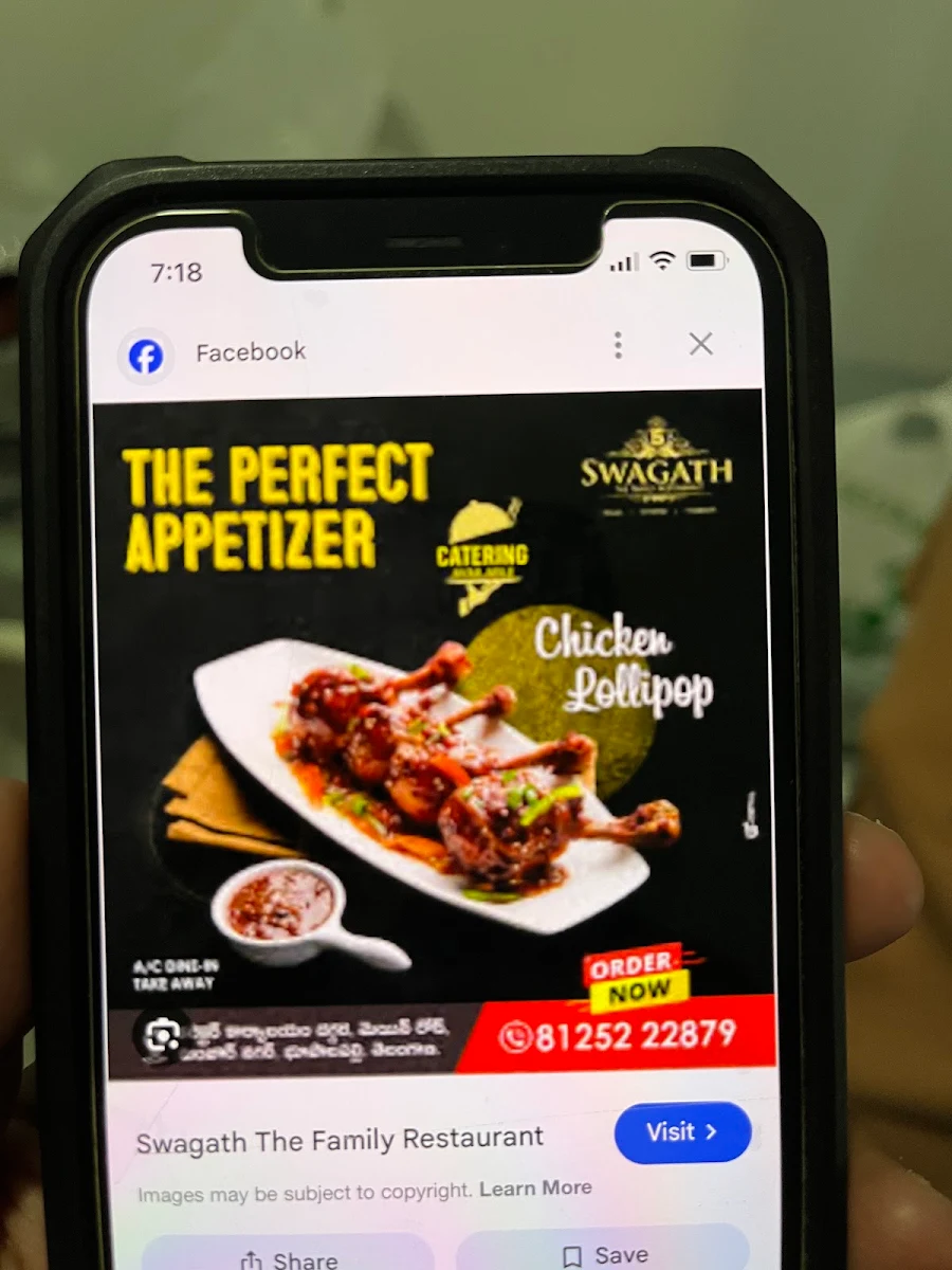 Menu, Swagath Biryani House