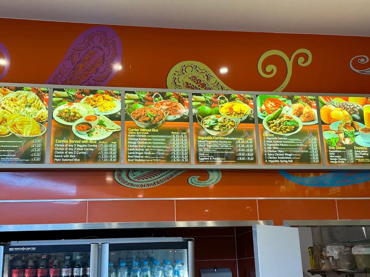 Menu, SAFURA kebab and Curries