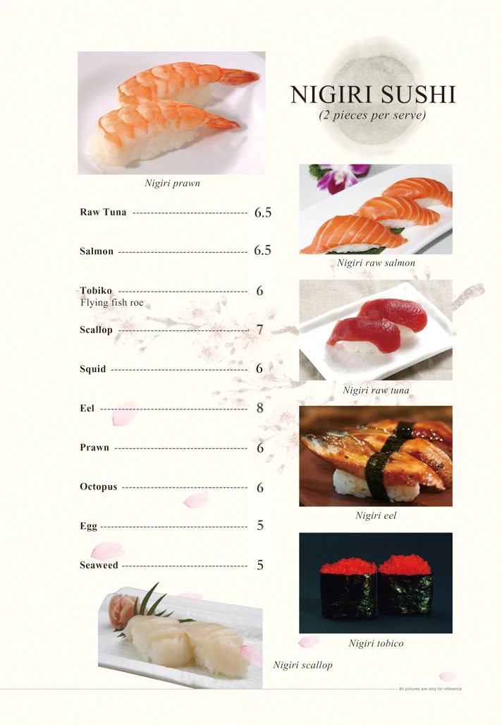 Menu, Shibuku Japanese Palmyra