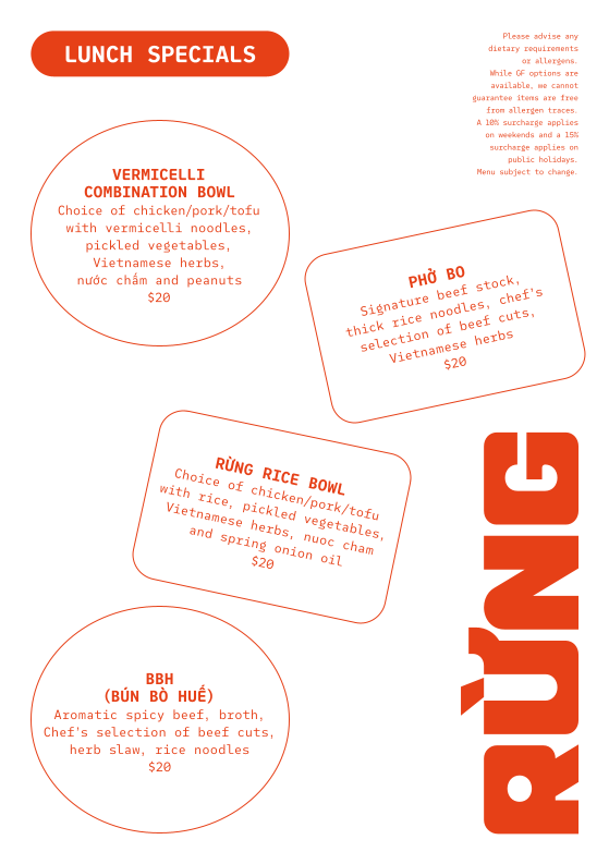 Menu, Rừng Brisbane