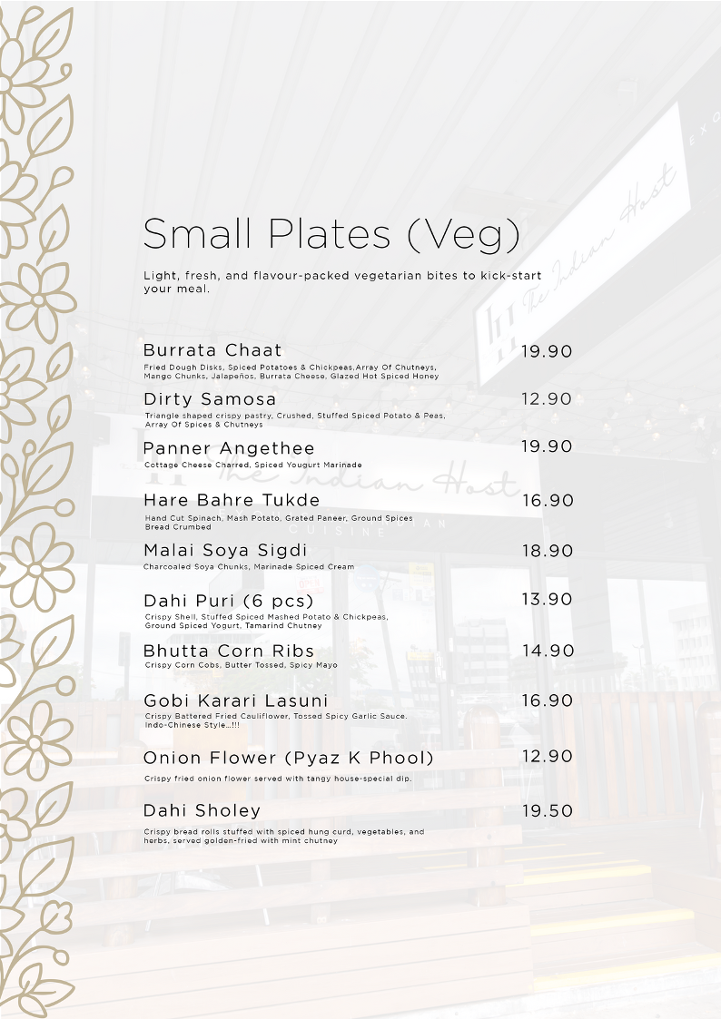 Menu, The Indian Host