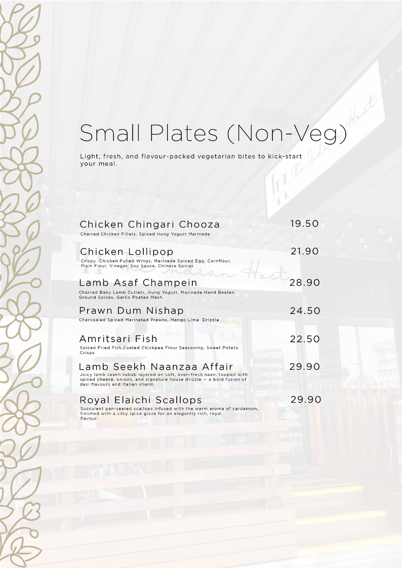 Menu, The Indian Host
