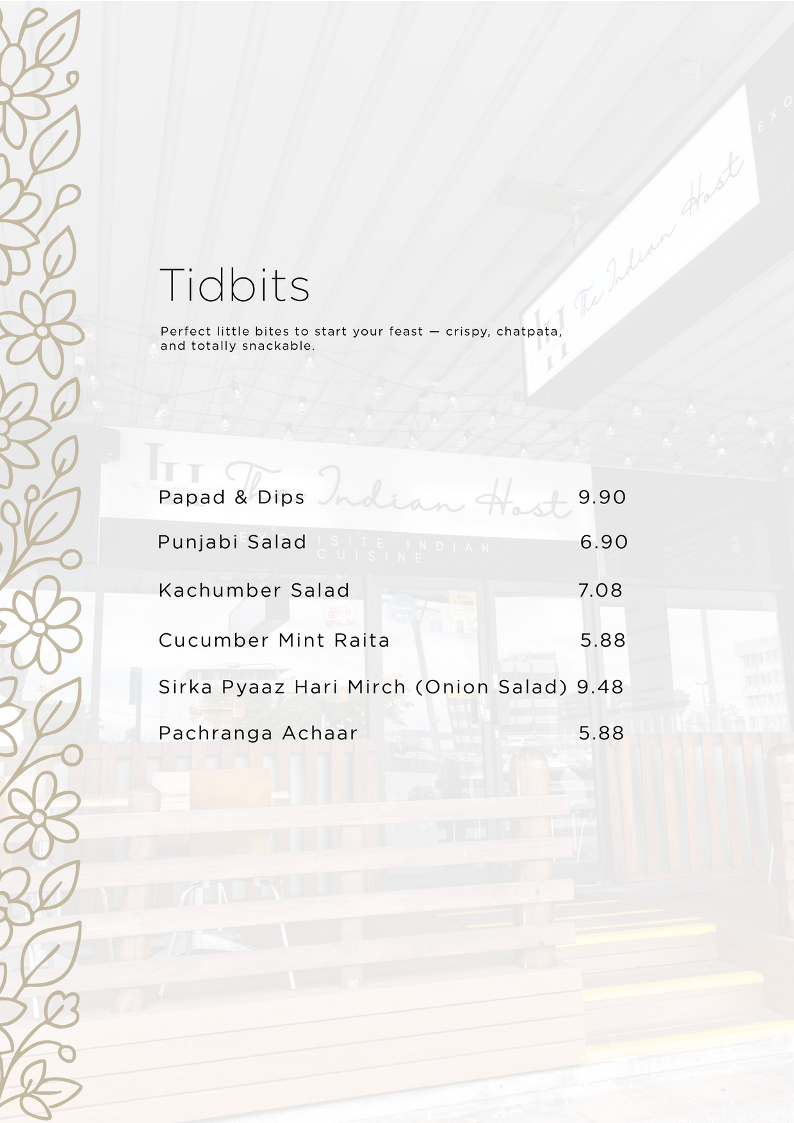 Menu, The Indian Host