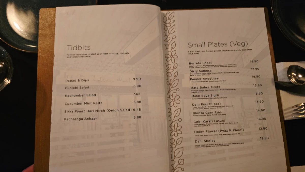 Menu, The Indian Host