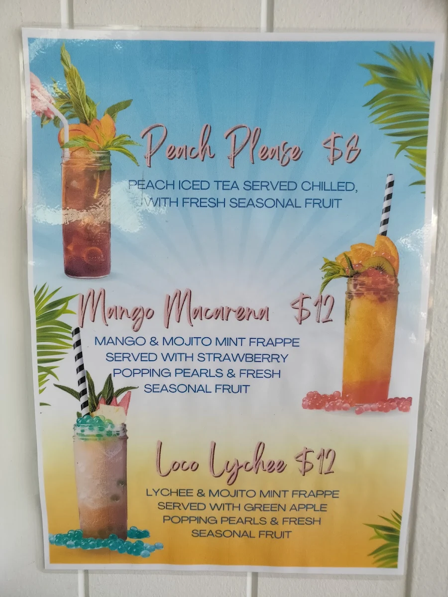 Menu, XS Espresso Emu Plains
