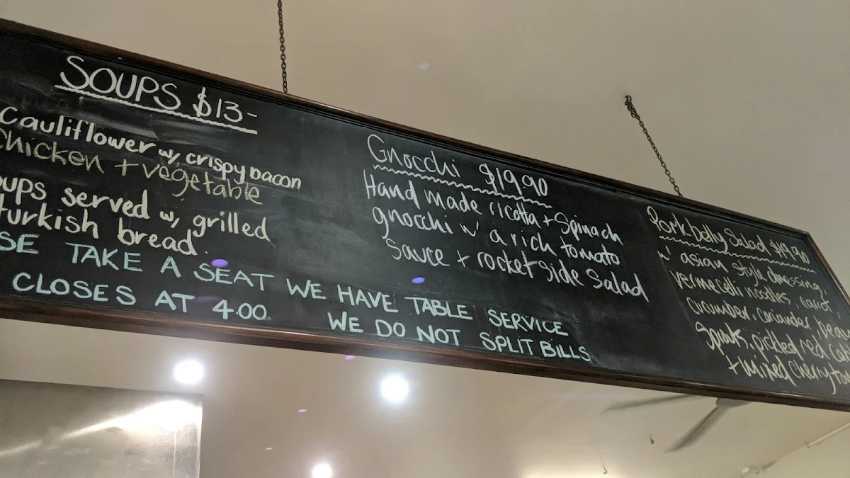 Menu, Minnamurra General Store & Cafe