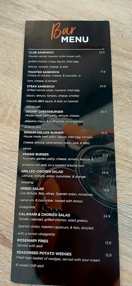 Menu, Degani Coburg Hill