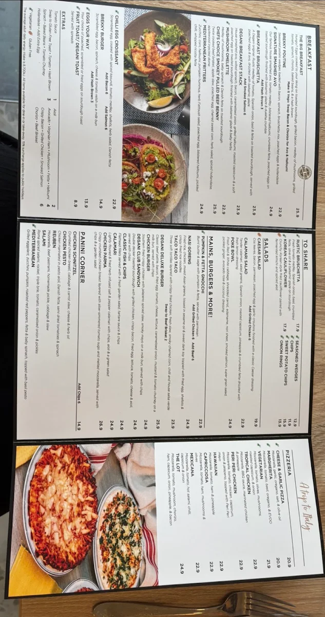 Menu, Degani Coburg Hill
