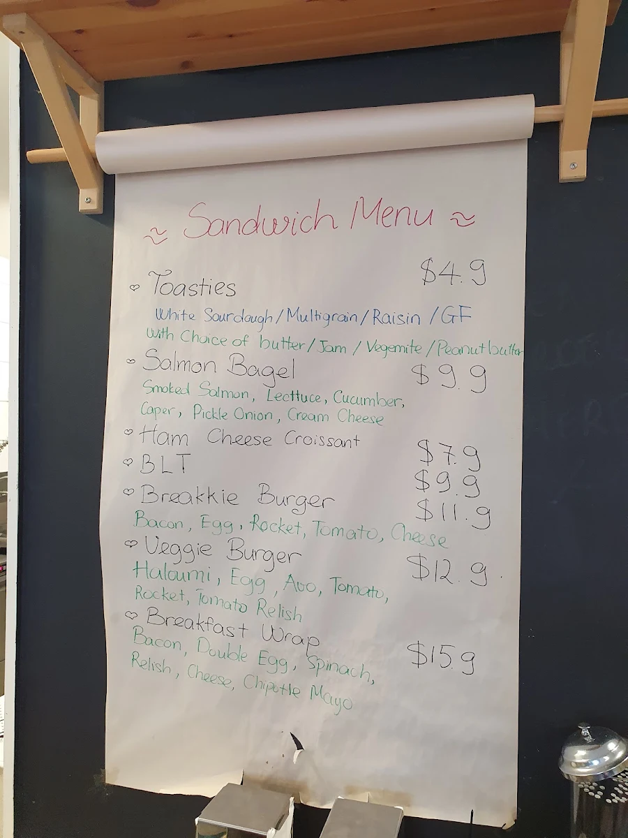 Menu, Flawsome Café