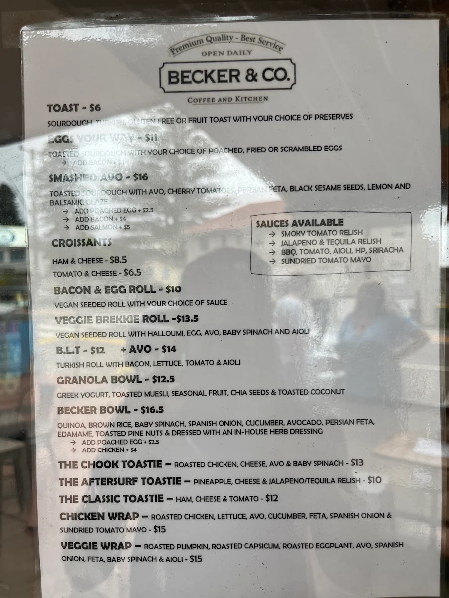 Menu, Becker & Co.