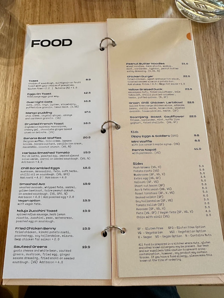 Menu, Hamlet Mount Waverley