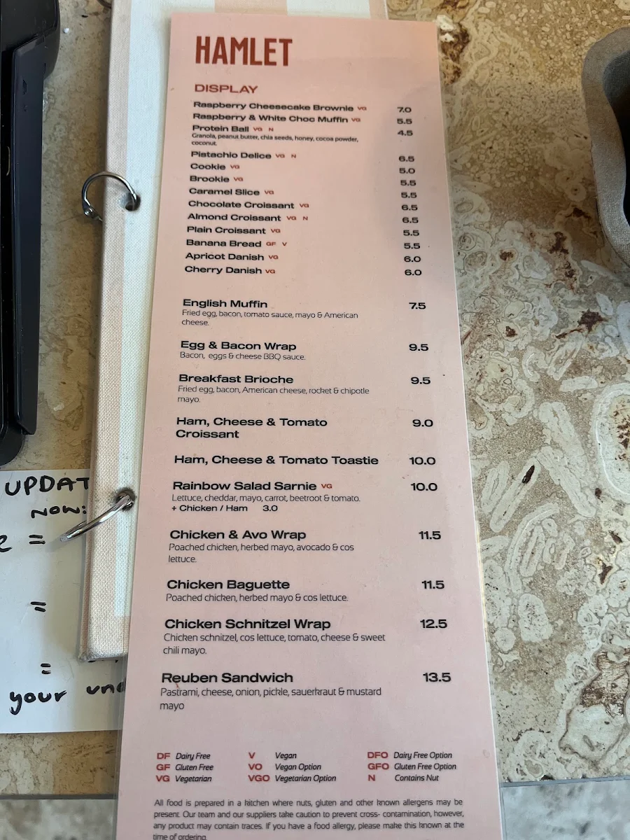 Menu, Hamlet Mount Waverley