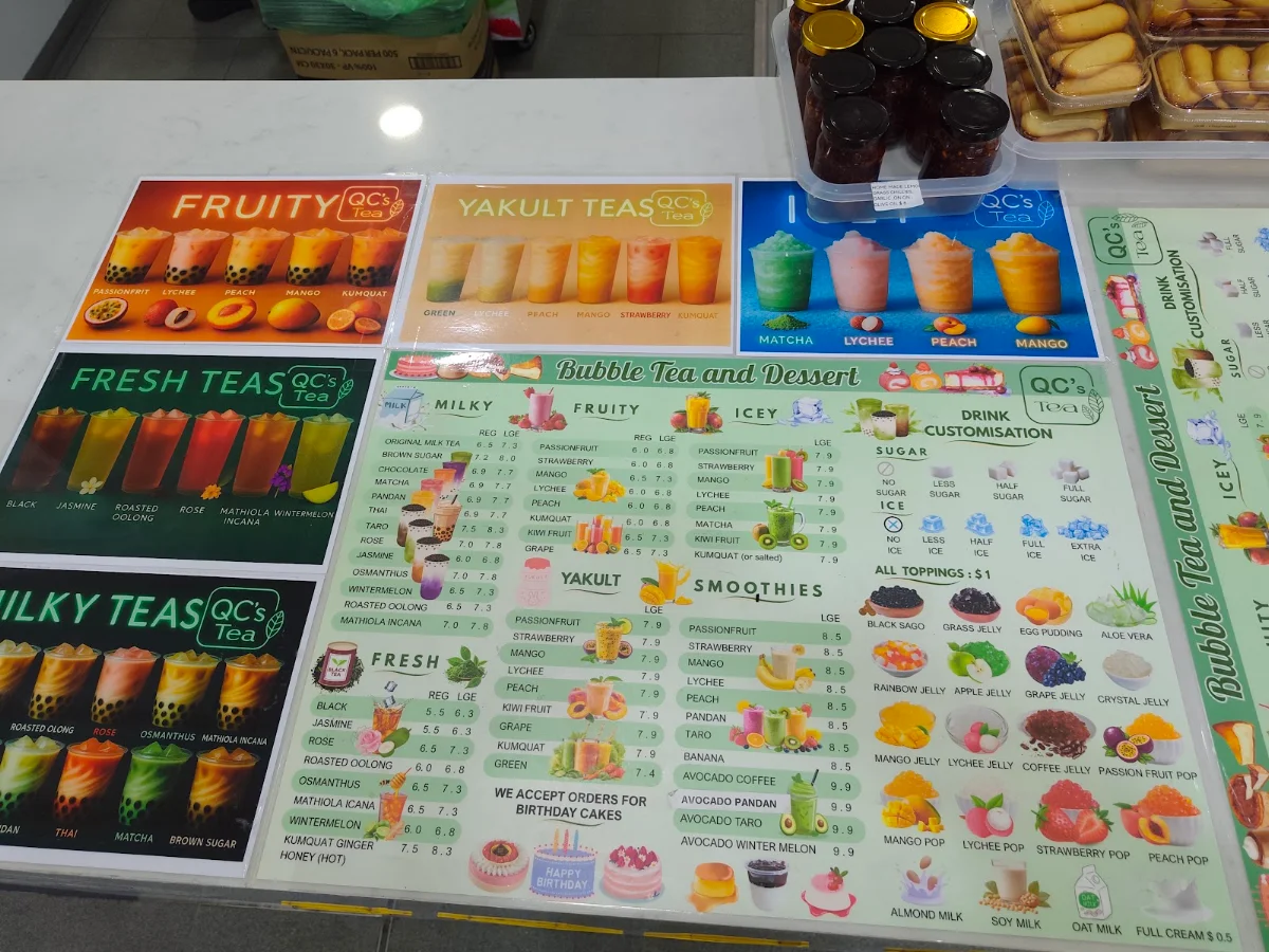 Menu, QC's Tea