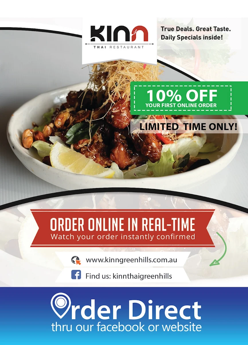 Menu, Kinn Thai Greenhills