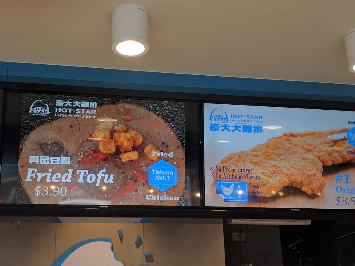 Menu, Hot Star Large Fried Chicken Campsie