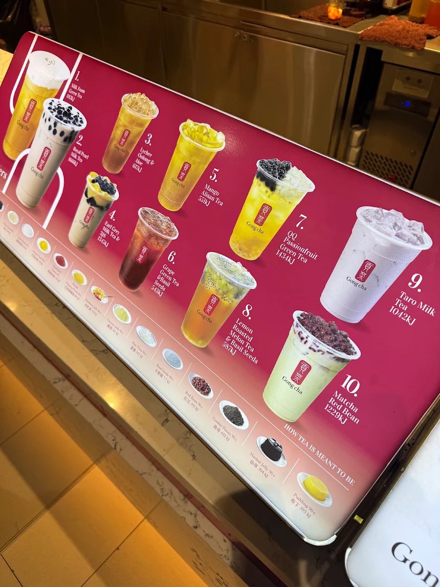 Menu, Gong Cha Little Saigon Plaza