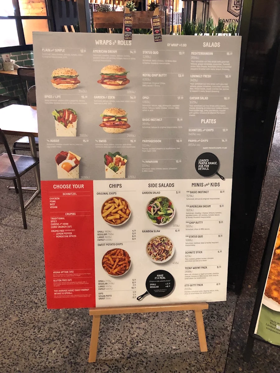 Menu, Schnitz Belmont Forum
