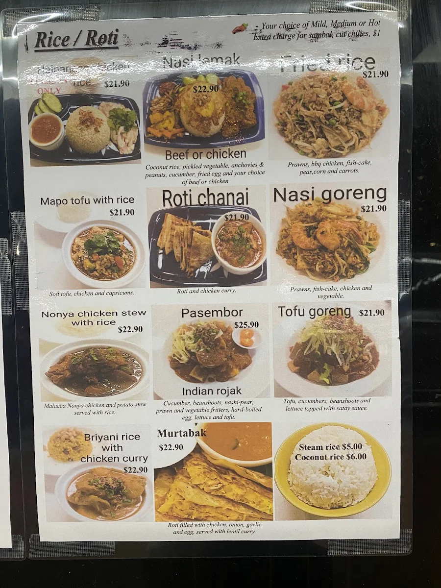 Menu, Rasa Rasa