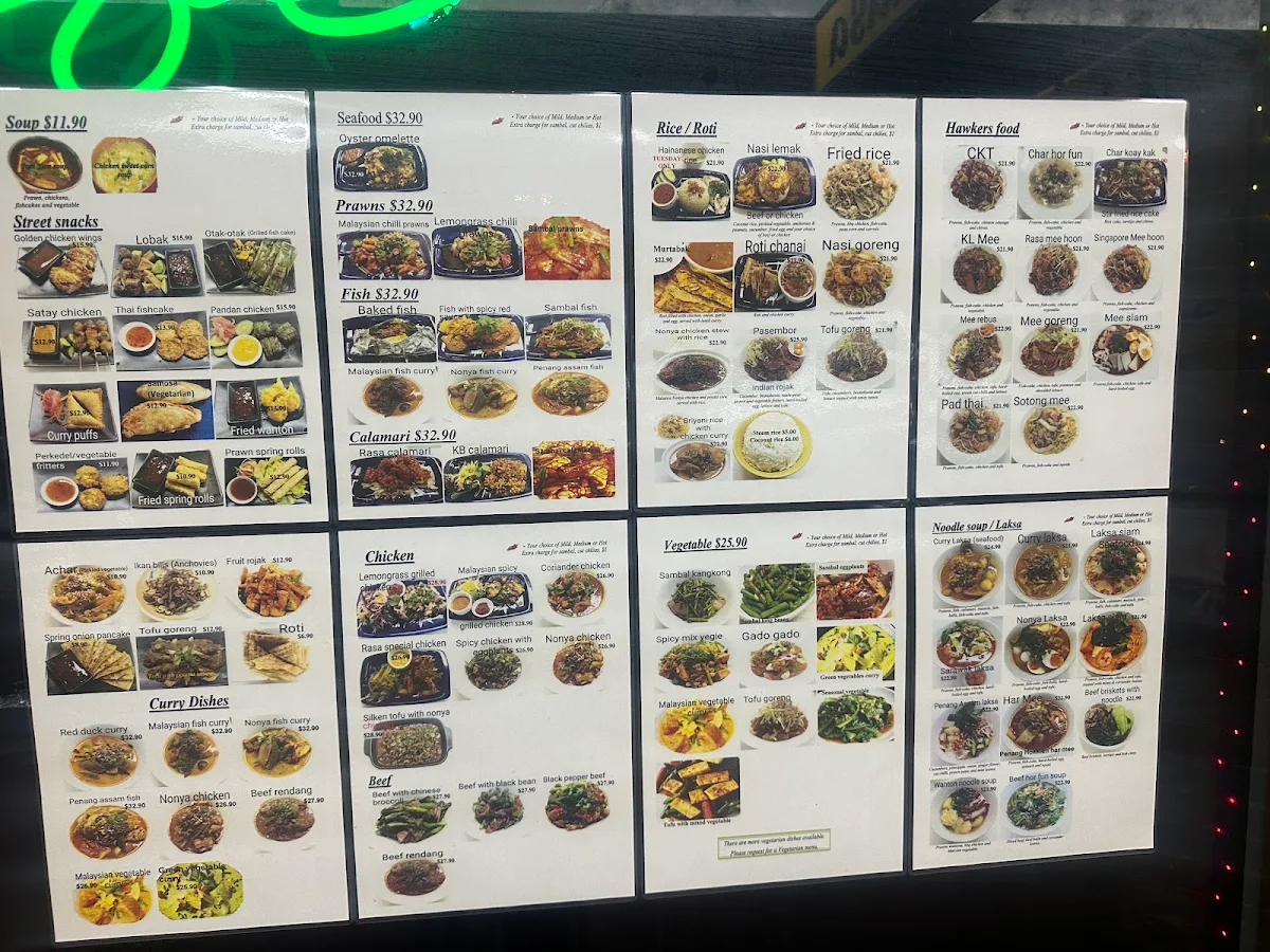Menu, Rasa Rasa