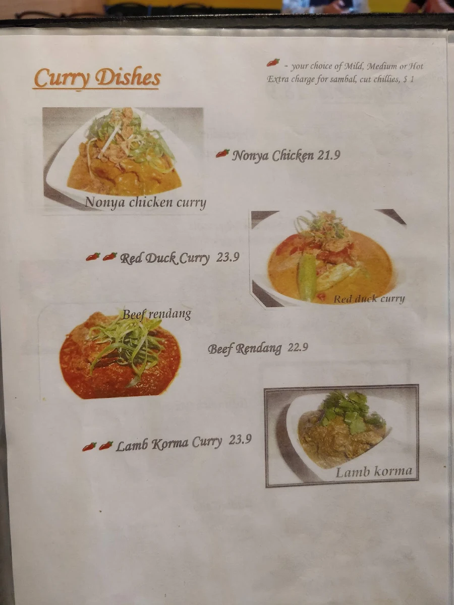 Menu, Rasa Rasa