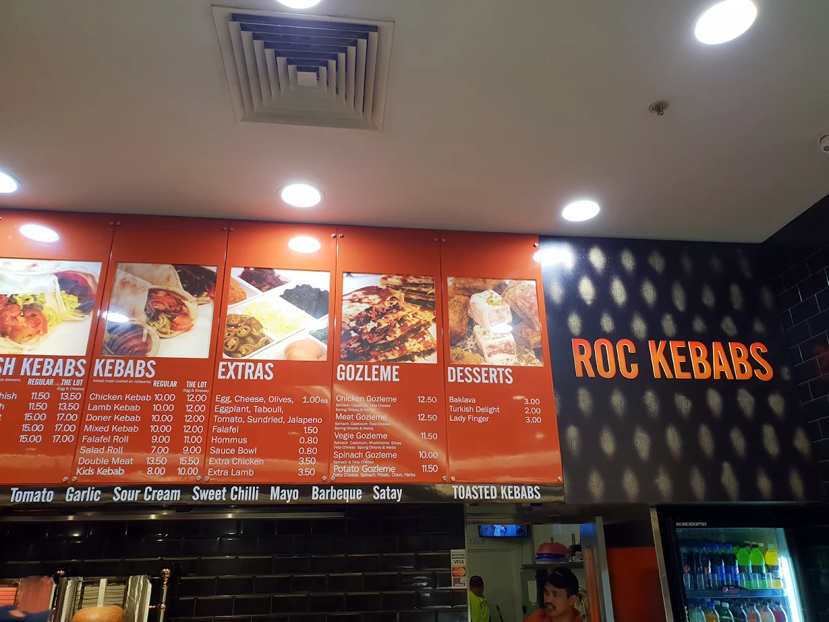 Menu, ROC Kebabs
